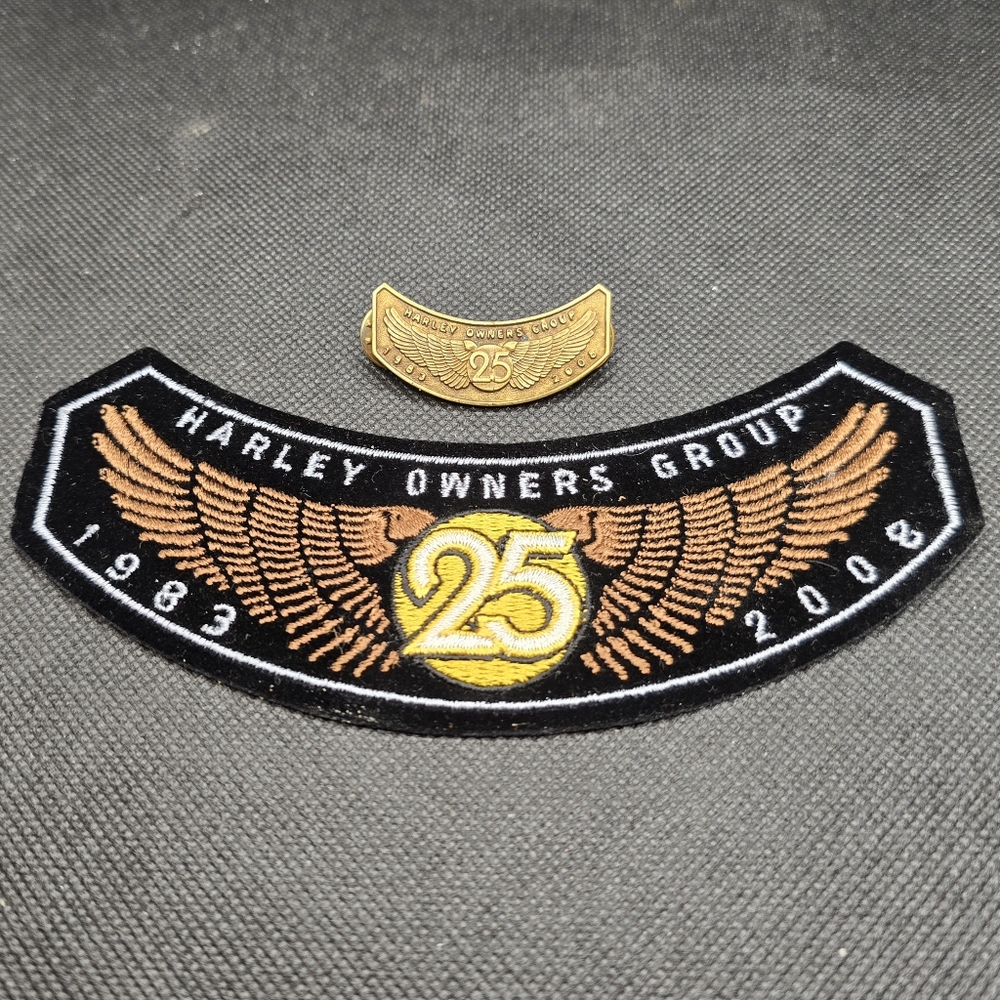 2008 Harley Davidson Owners Group HOG Rocker Patch Lapel Pin